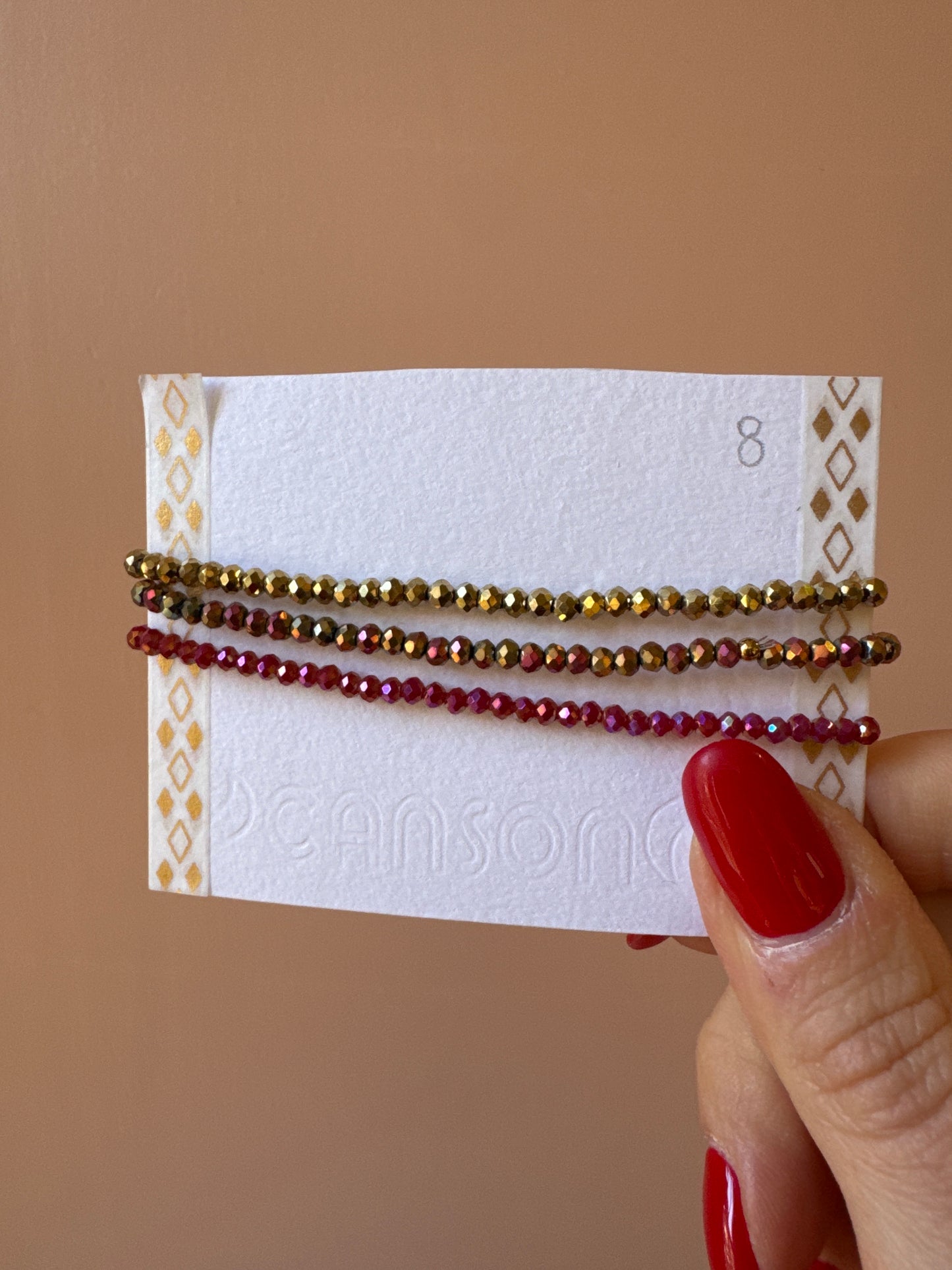 Set 3 bracciali cristallini