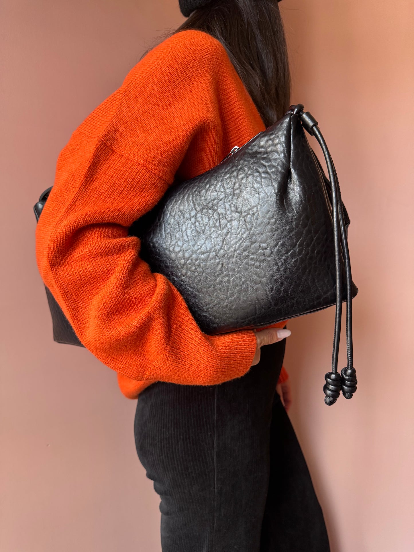 Borsa martellata nero Nice Things