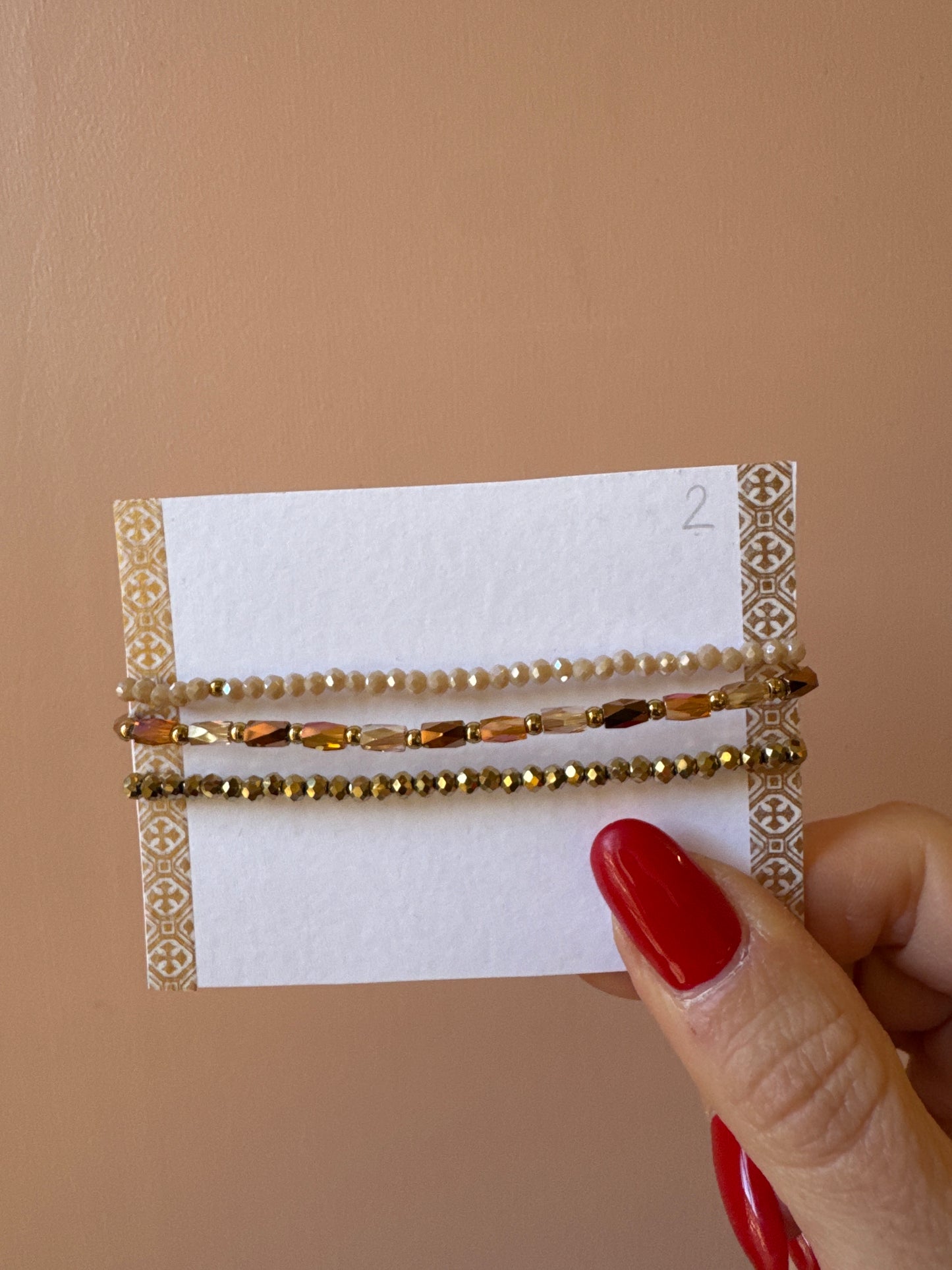 Set 3 bracciali cristallini