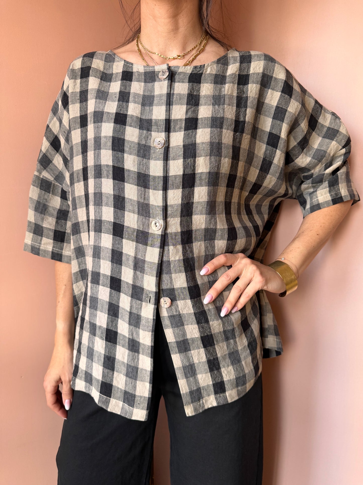 Blusa check Neirami