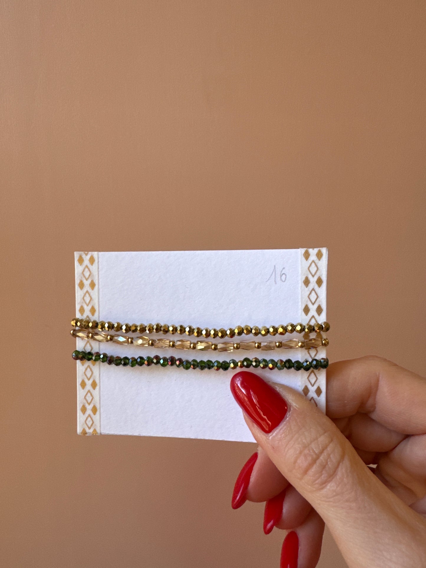 Set 3 bracciali cristallini