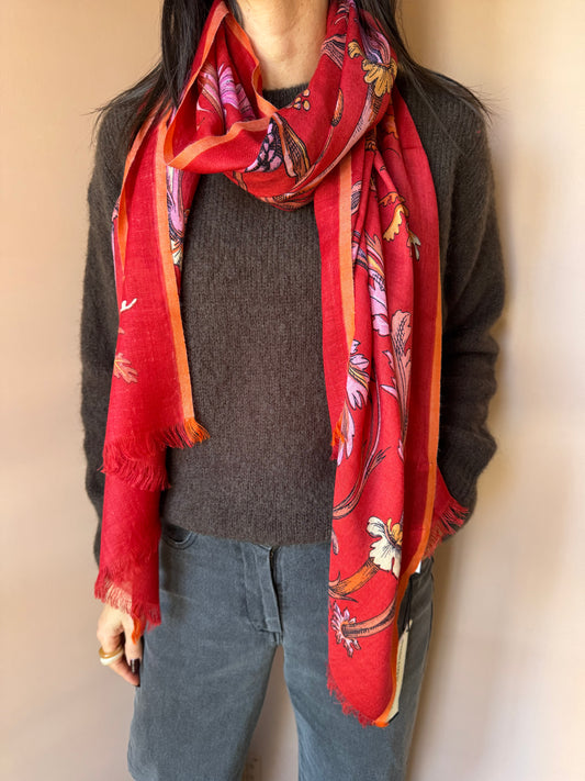 Sciarpa Rococo rosso Inoui