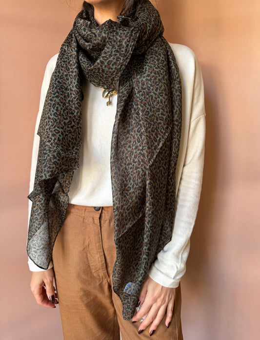 Sciarpa Animalier verde