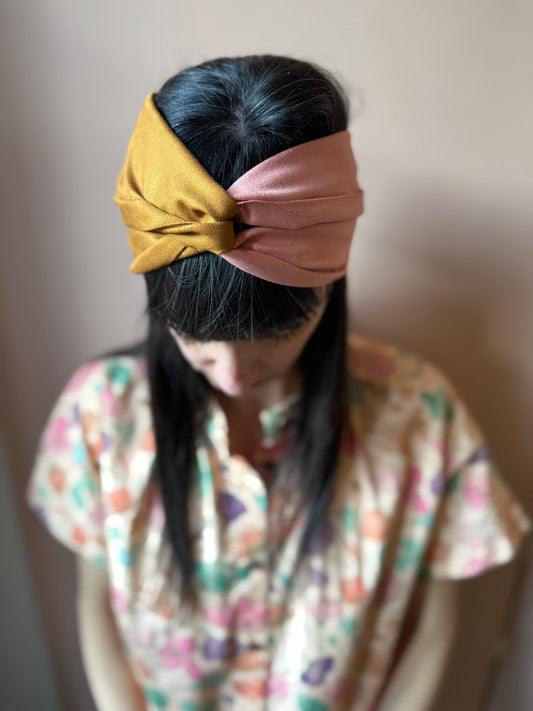 Fascia/cintura senape/rosa Jolie Mouette