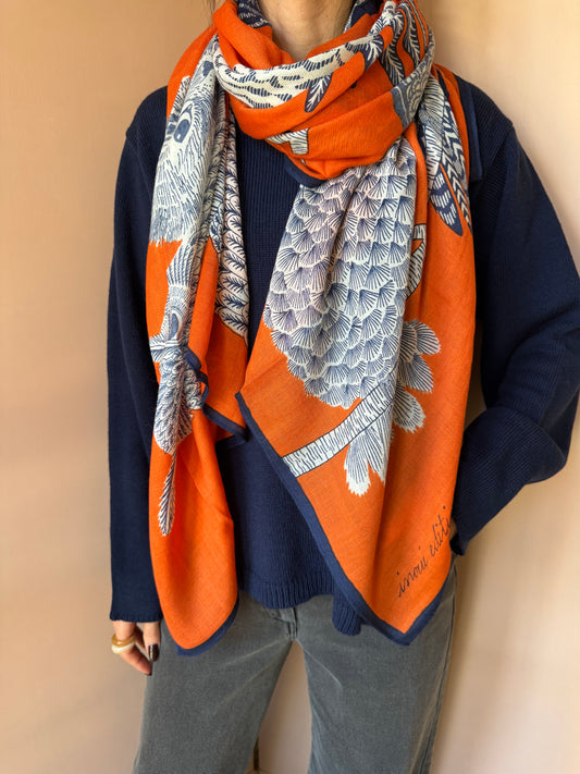 Sciarpa Chouette arancio Inoui