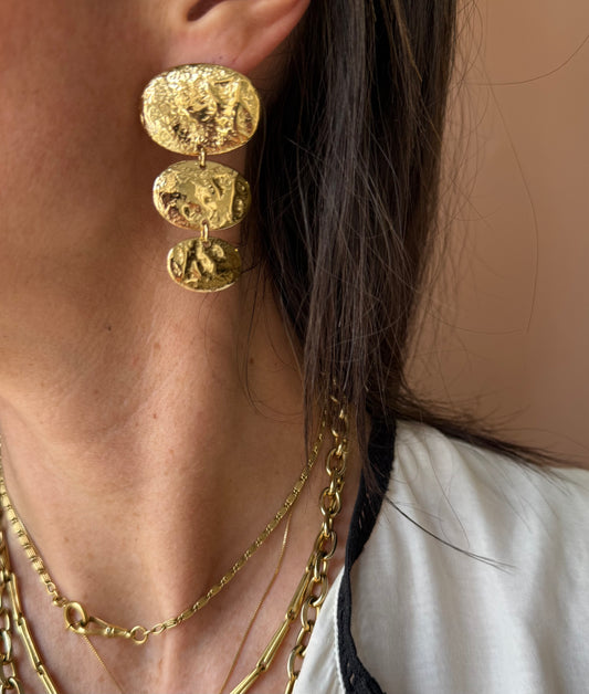 Orecchini pepite ovali