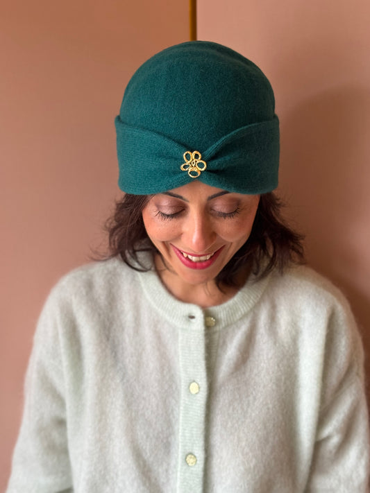 Cappello Alva verde Ariane Lespire