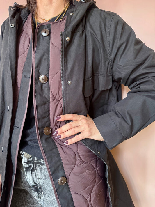 Parka sfoderabile nero Nice Things