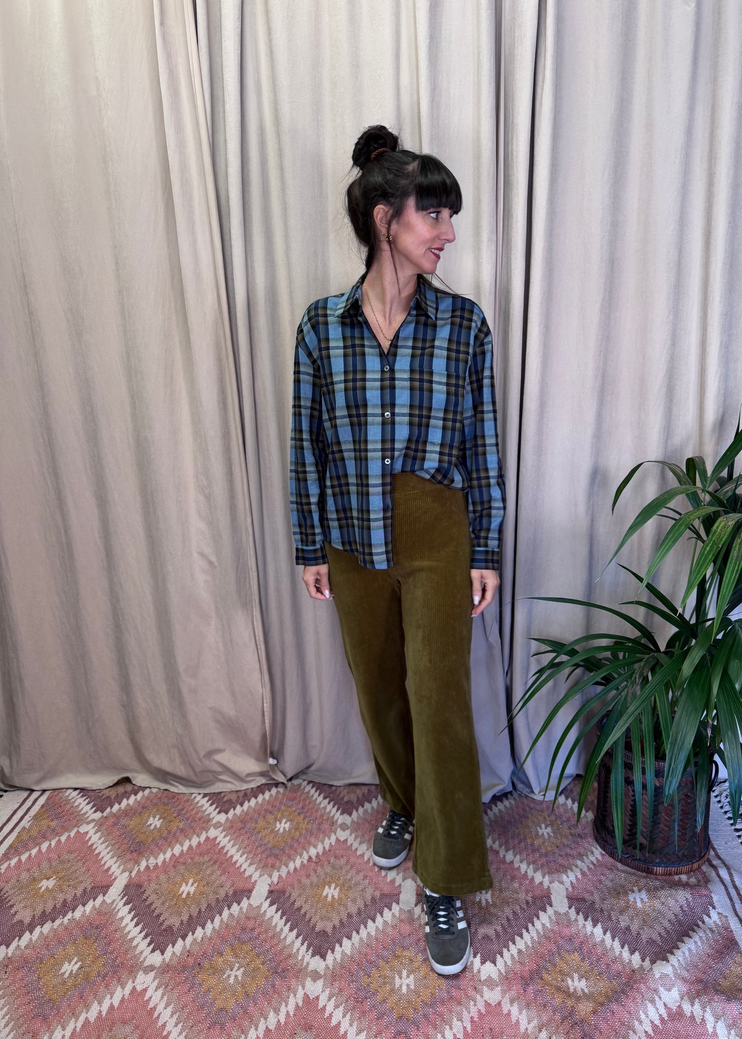 Pantaloni in velluto oliva Nice Things