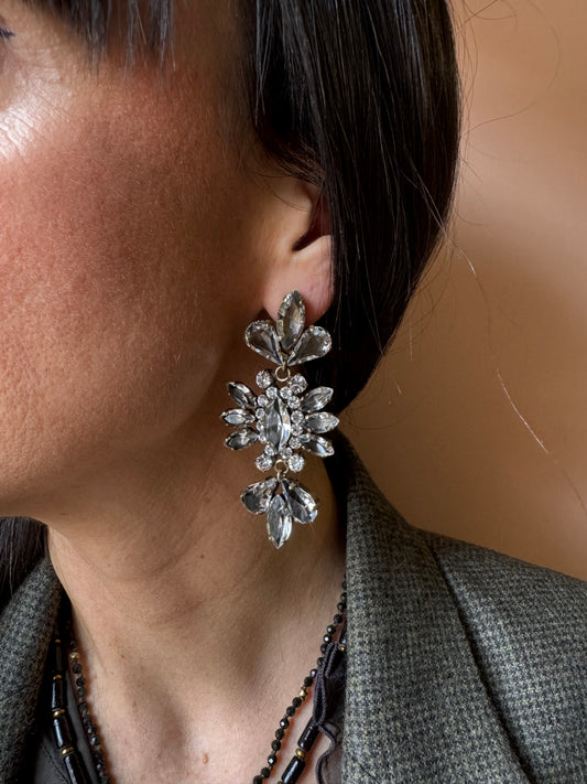 Orecchini composé pendenti grigio Unique