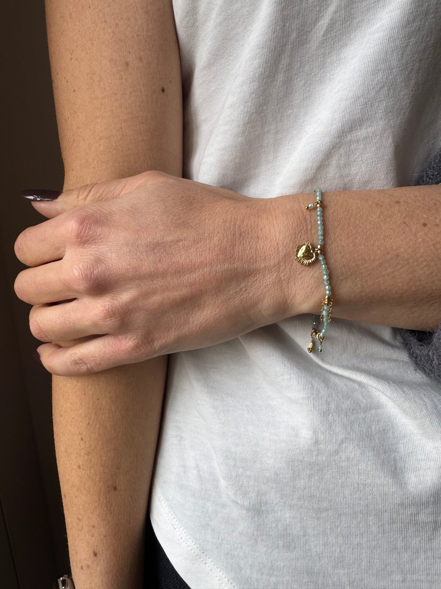 Bracciali pietrine e cuore sacro