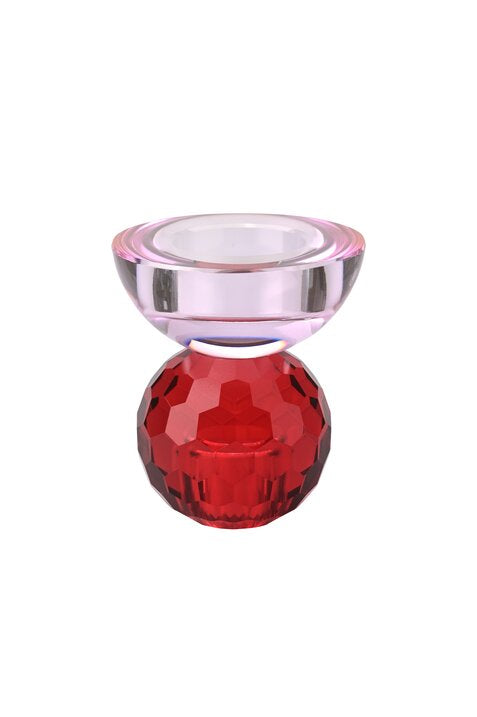 PORTACANDELE rosso /rosa