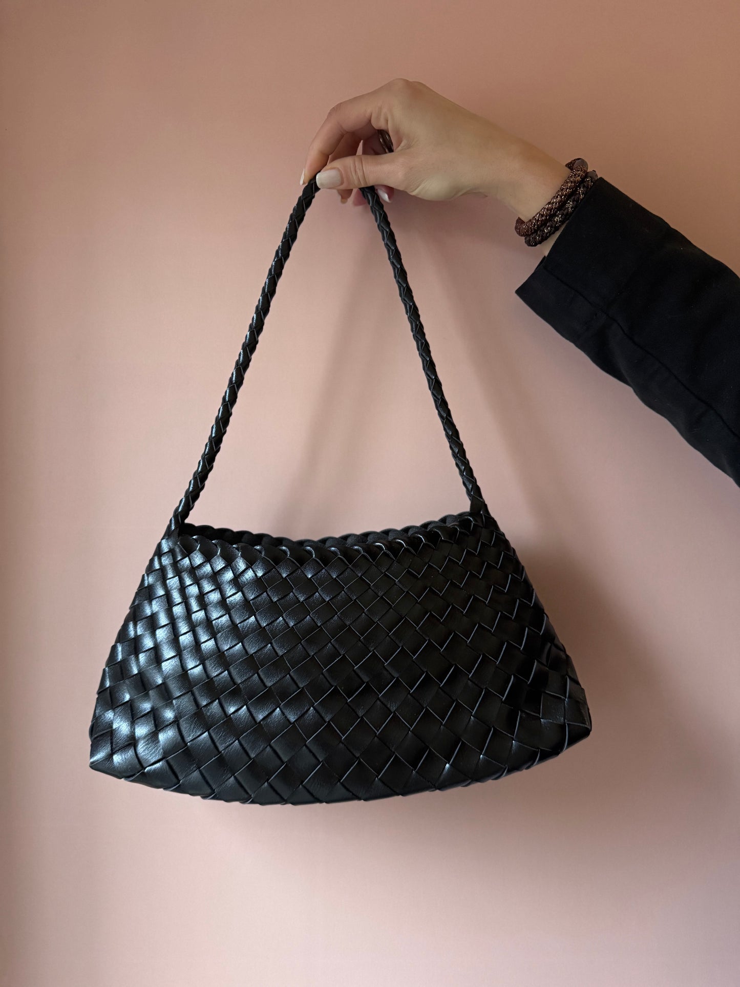 Borsetta intrecci nero