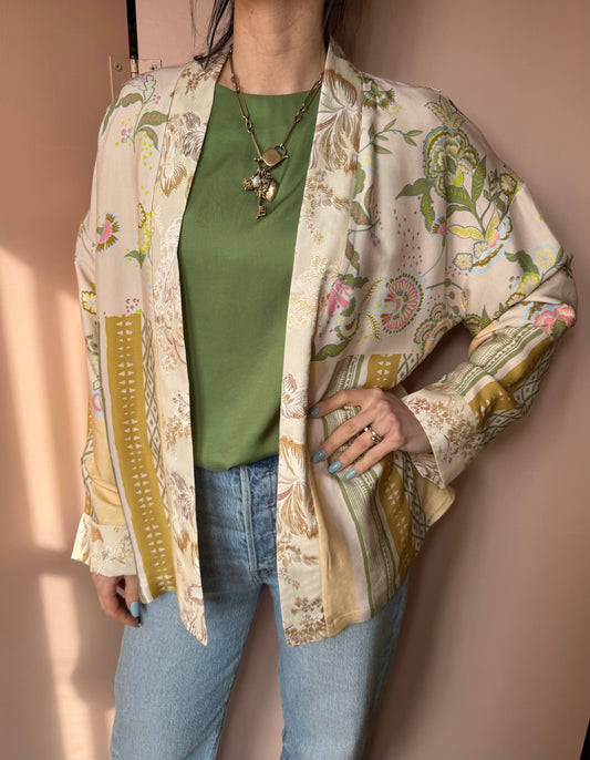 Kimono corto Wu Side fantasia rosa