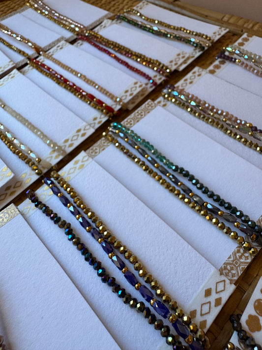 Set 3 bracciali cristallini