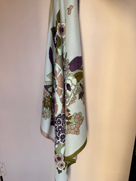 Foulard fiori viola