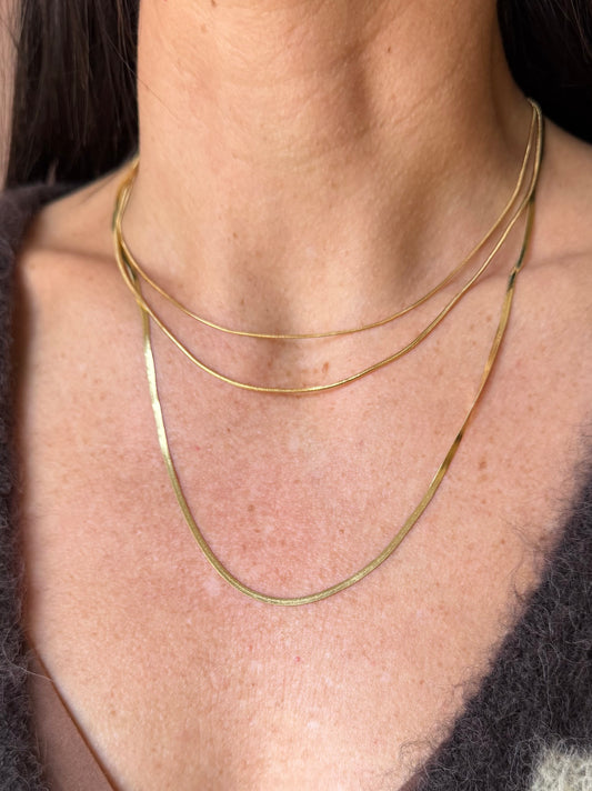 Collana scia dorata multigiri