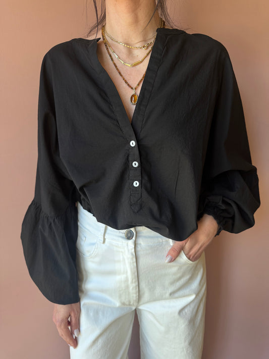Camicia Lucie nero Colores