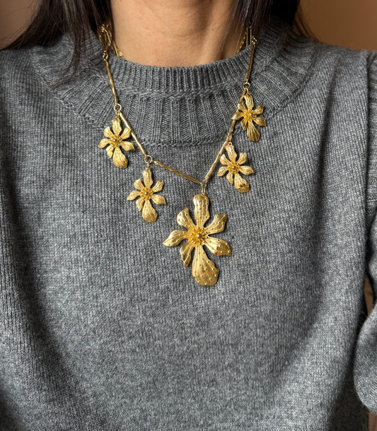 Collana cinque fiori