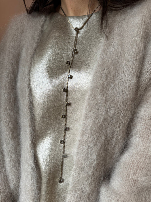 Collana con catena e strass Unique