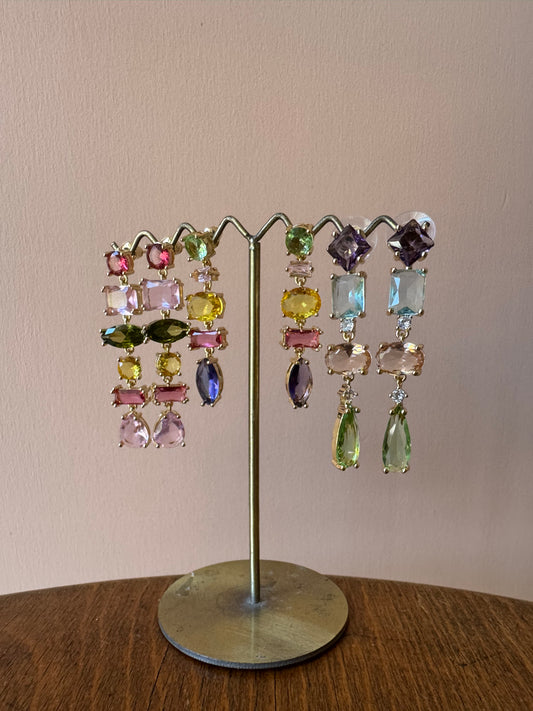 Orecchini cristalli di zucchero