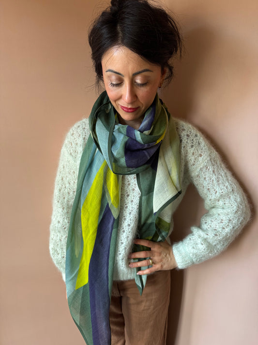 Sciarpa Elle verde SHALLS