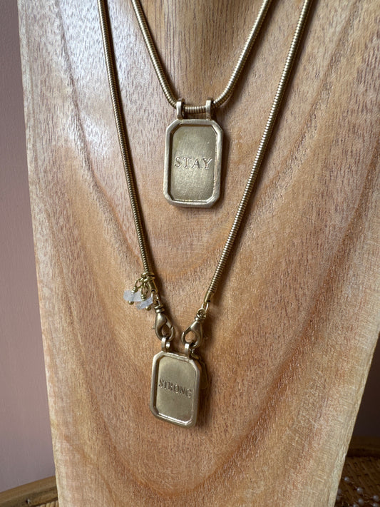 Collana piastrine STAY STRONG L|UNA