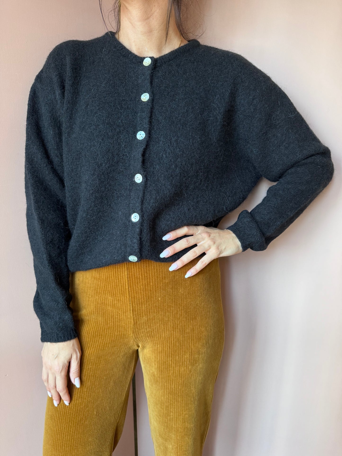 Cardigan VITO nero American Vintage