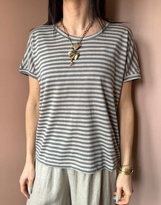 T-shirt Decisa riga lago MamaB