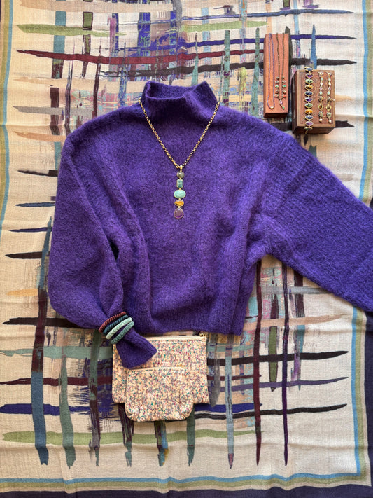 Maglione EAST viola American Vintage