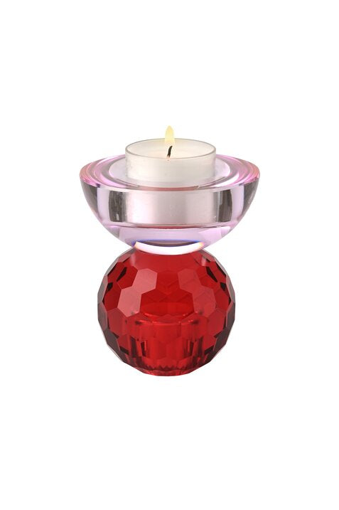 PORTACANDELE rosso /rosa