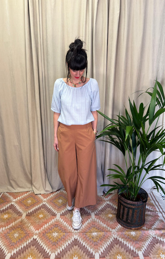 Pantaloni 3/4 nocciola Ottod’ame