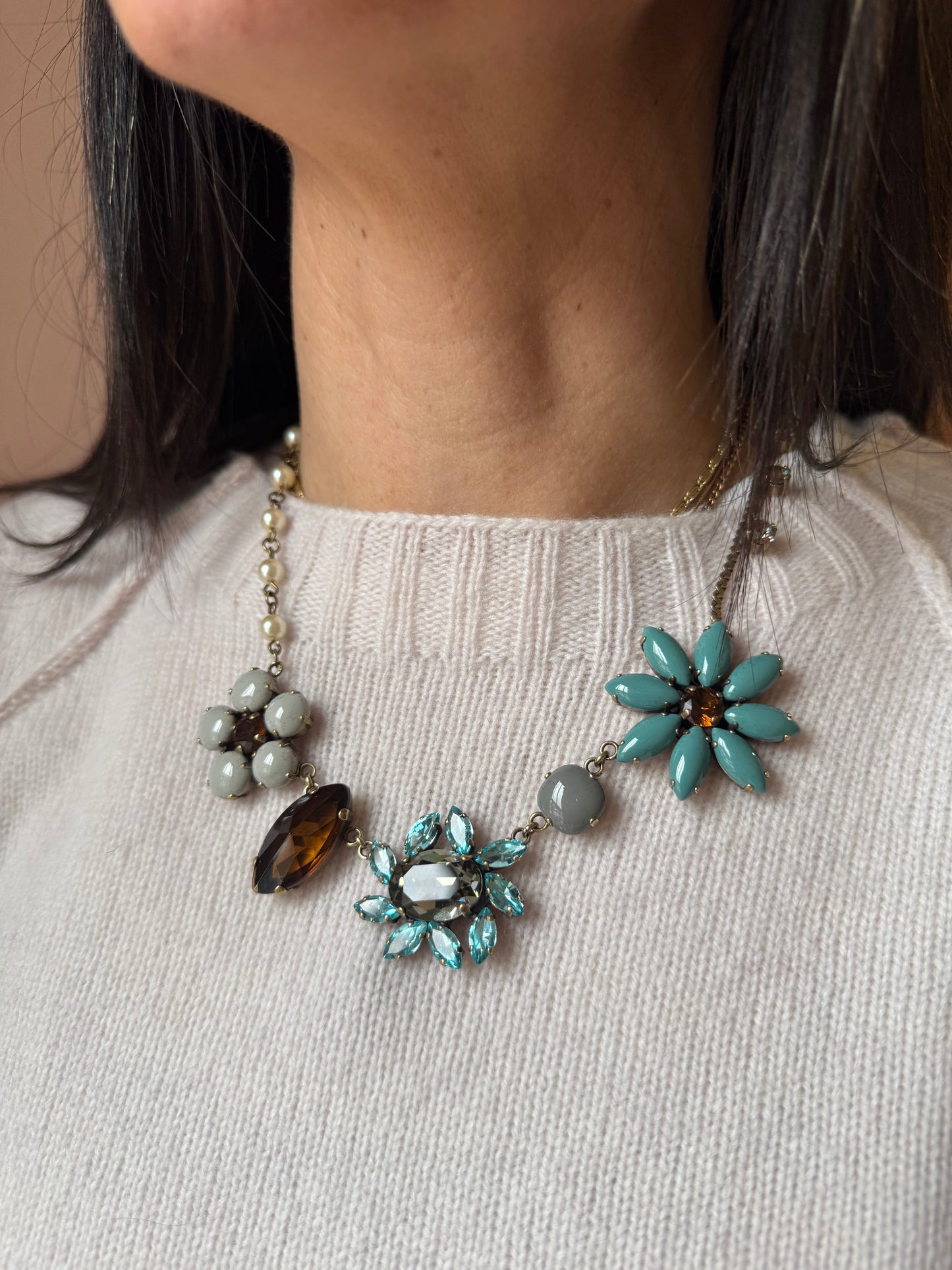 Girocollo mix fiori acqua Unique