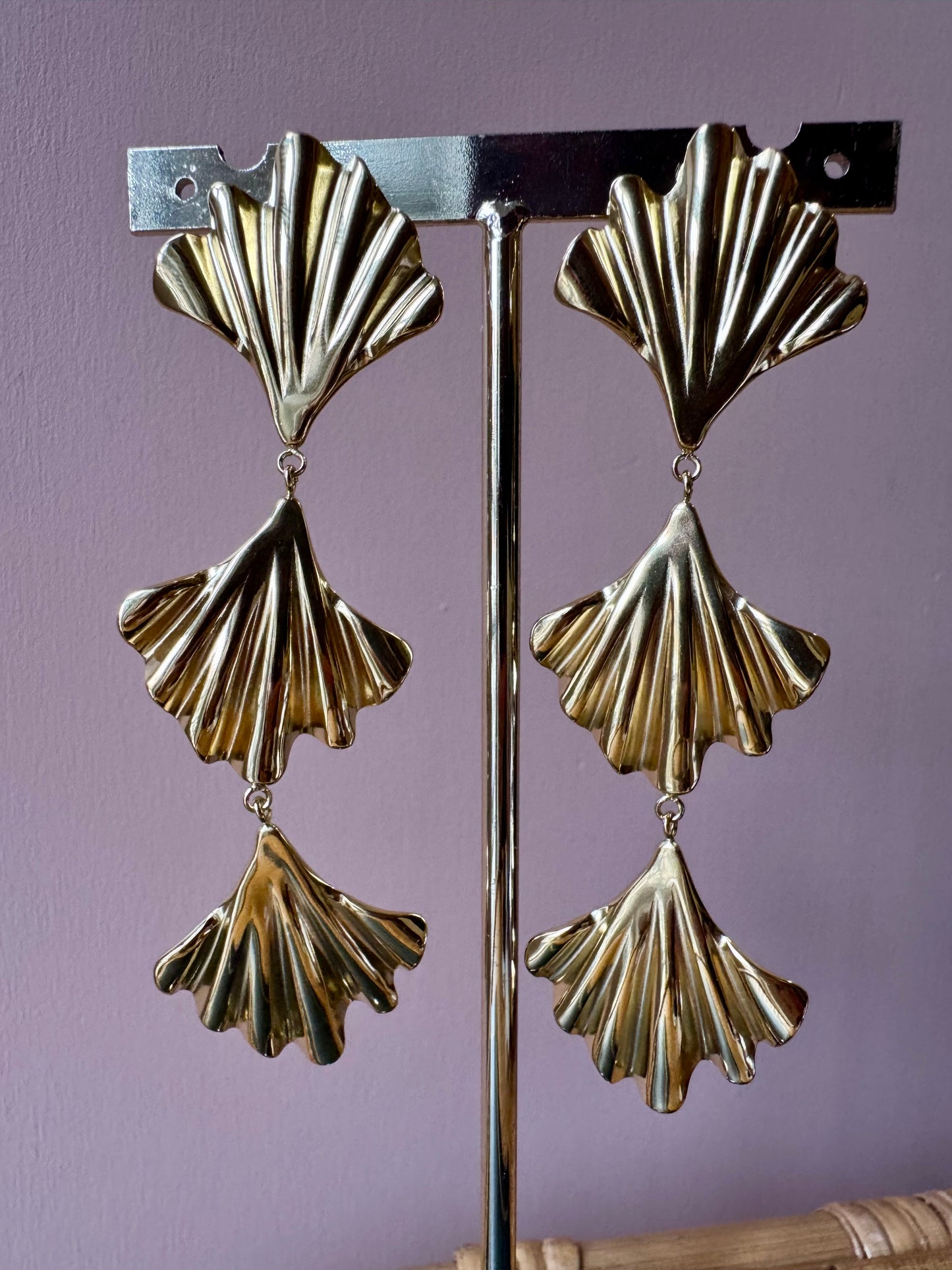 Orecchini Gingko lunghi
