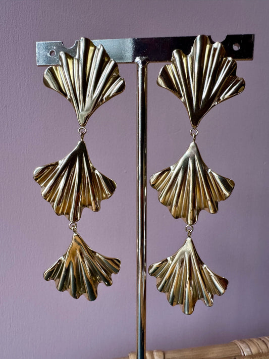 Orecchini Gingko lunghi