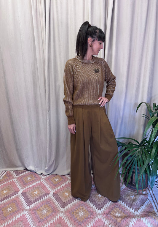 Pantaloni Tabacco Pomandére