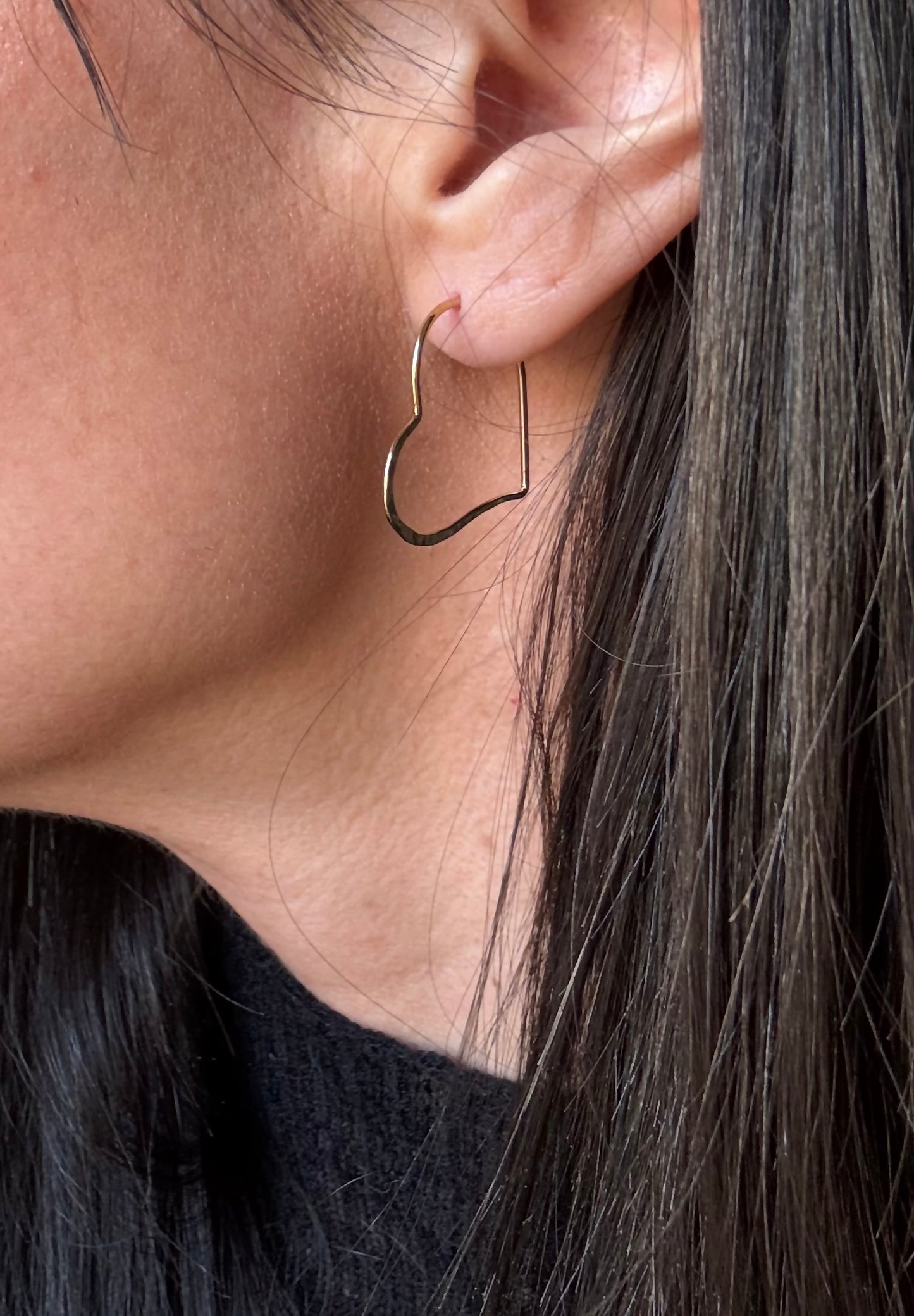 Orecchini cuore placcato oro