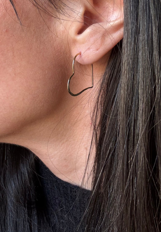 Orecchini cuore placcato oro