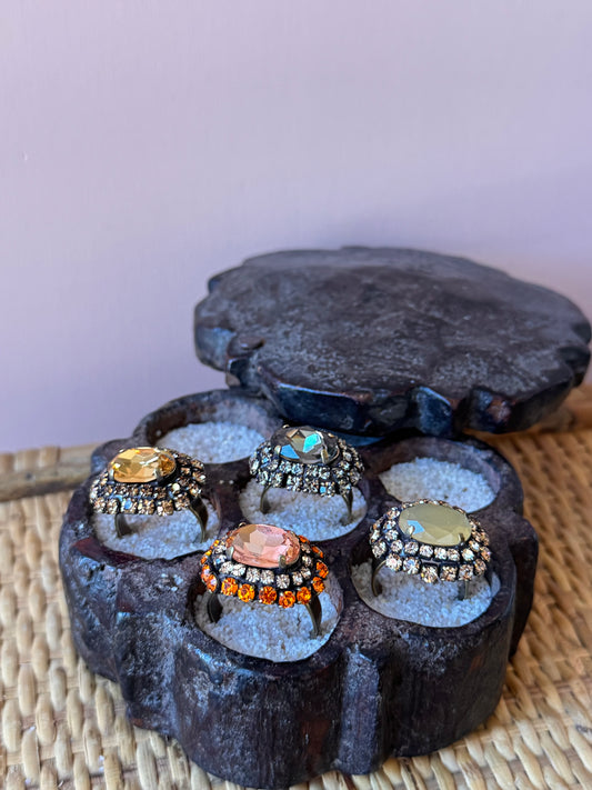 Anelli castoni e strass Unique