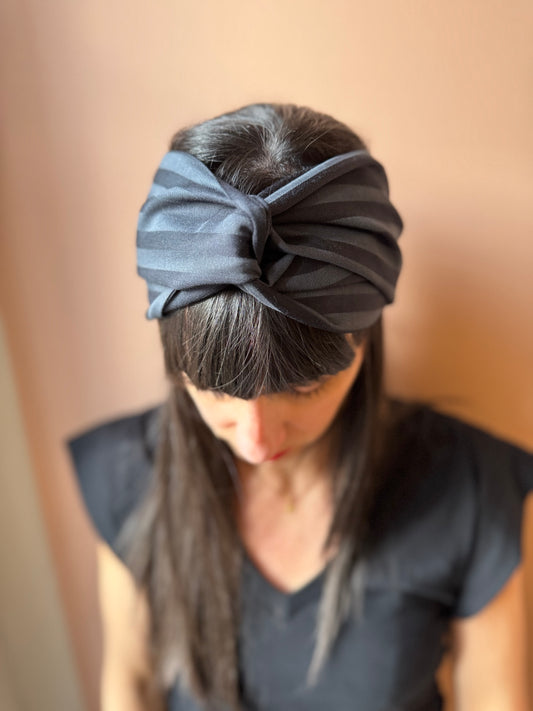 Fascia/cintura riga nero/grigio Jolie Mouette