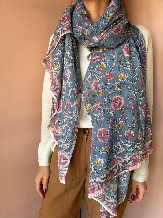 Sciarpa fiori indiani