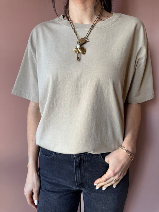 T-Shirt over FIZ beige American Vintage