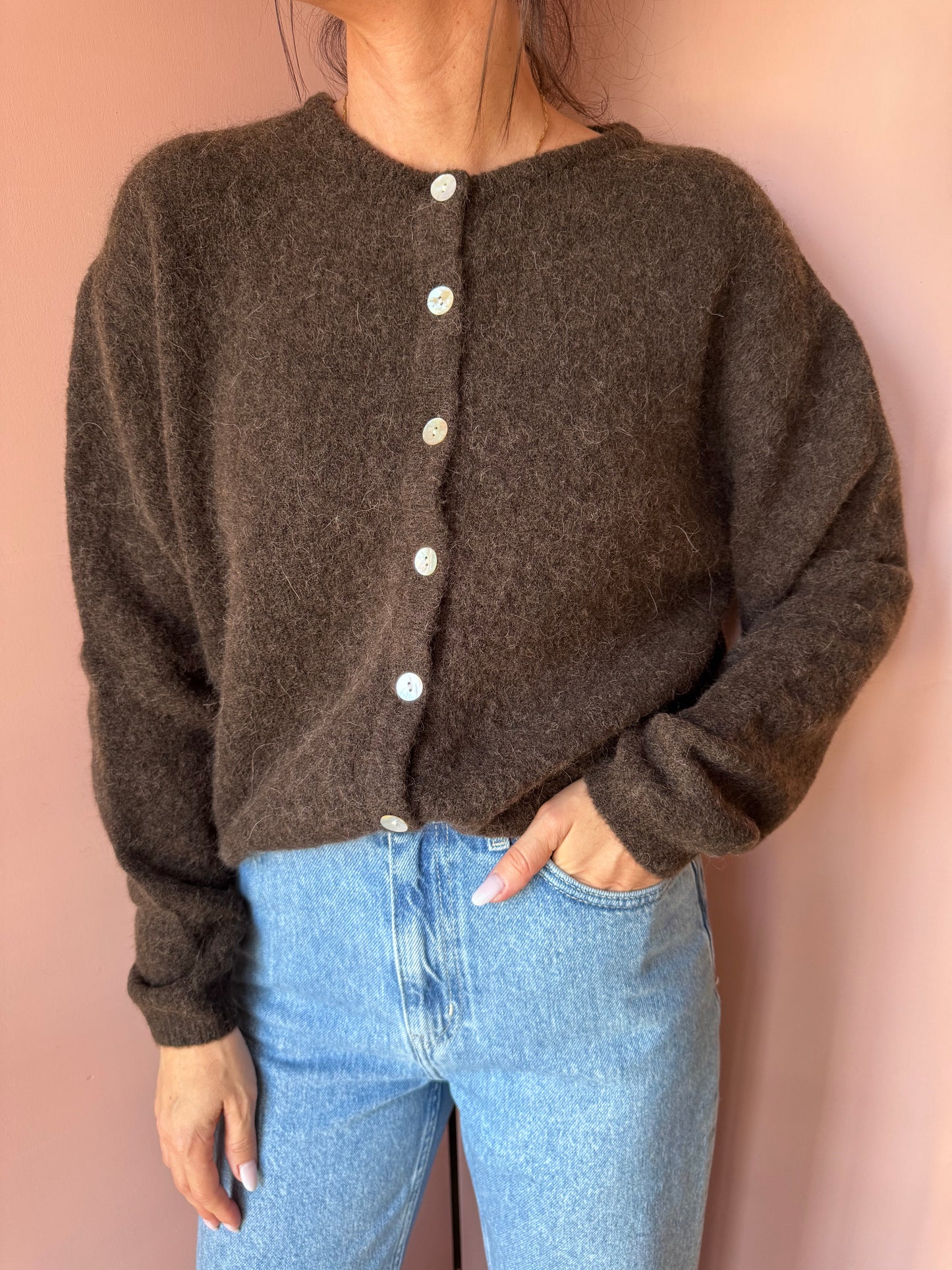 Cardigan VITO caffè American Vintage