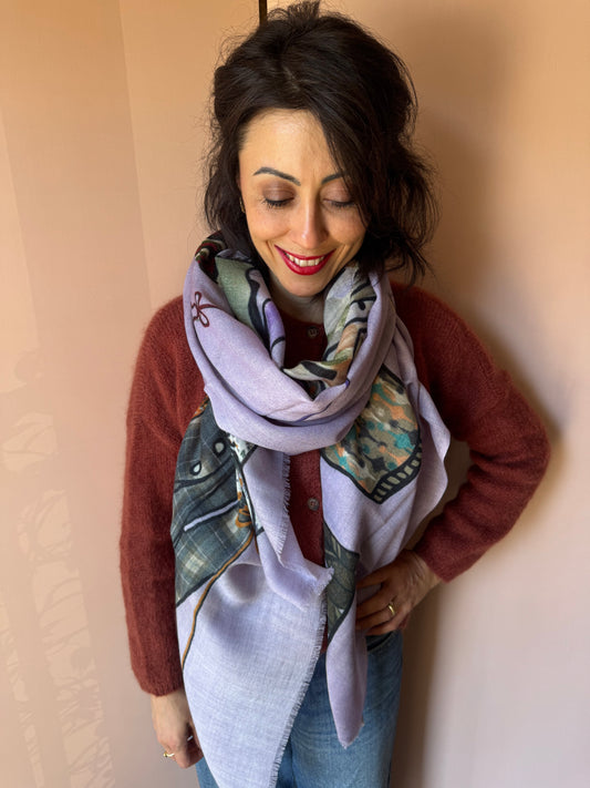 Sciarpe Fring mauve Storiatipic