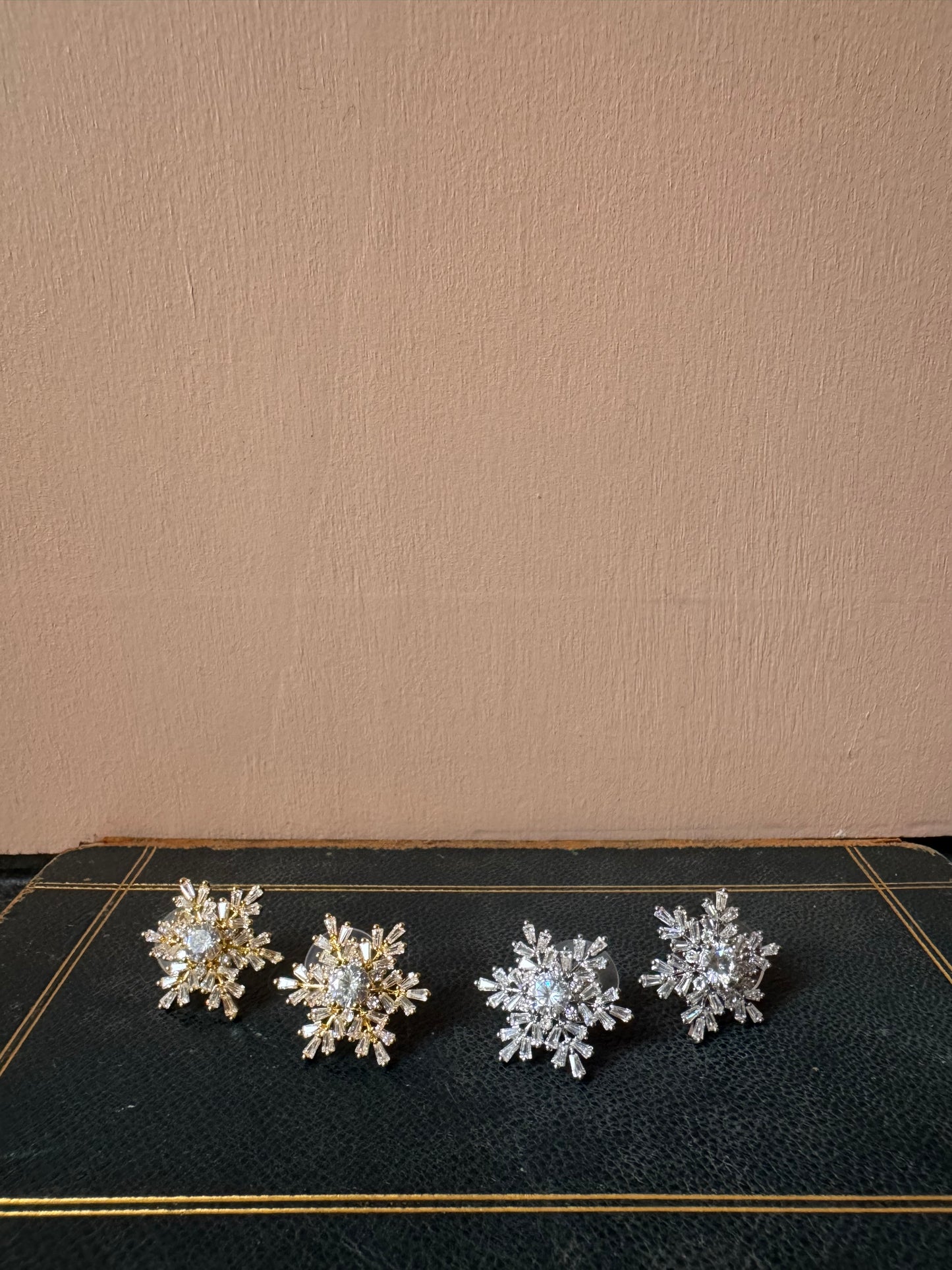 Orecchini fiocco di neve a lobo