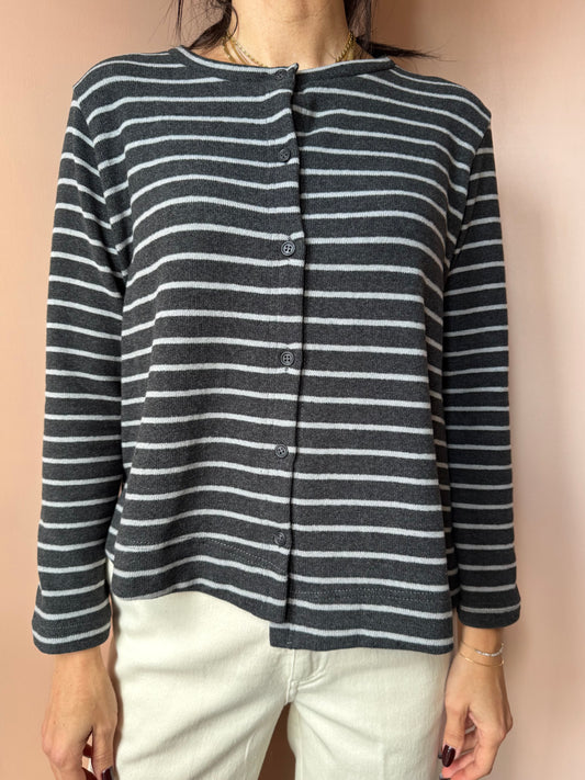 Cardigan Crema riga antracite MamaB