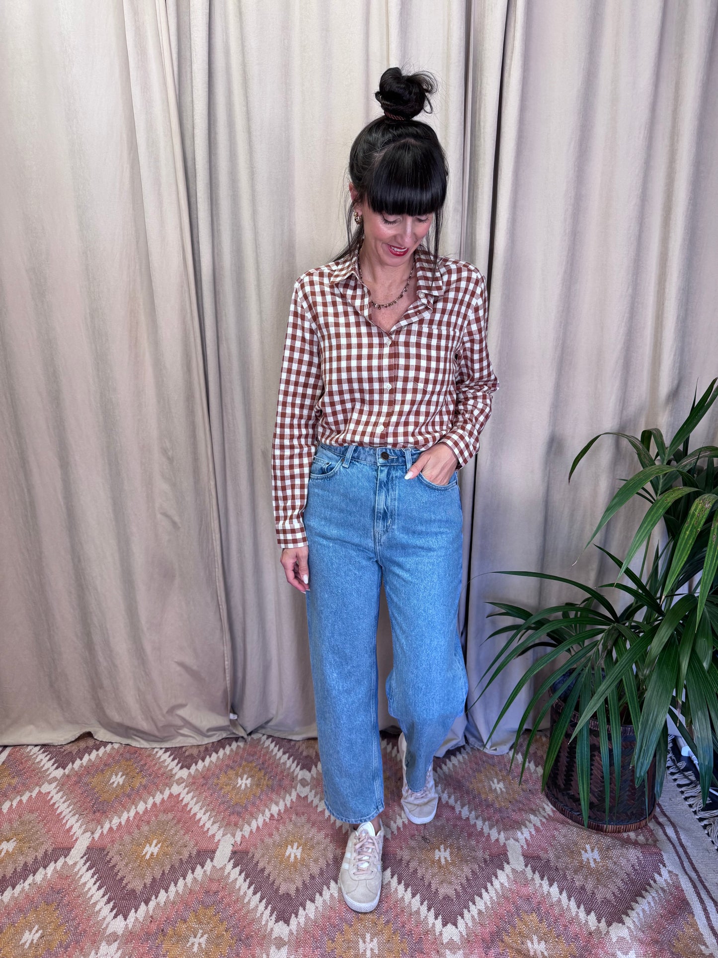 Camicia check cioccolato Nice Things