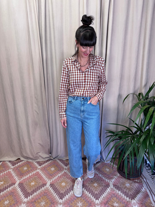 Camicia check cioccolato Nice Things