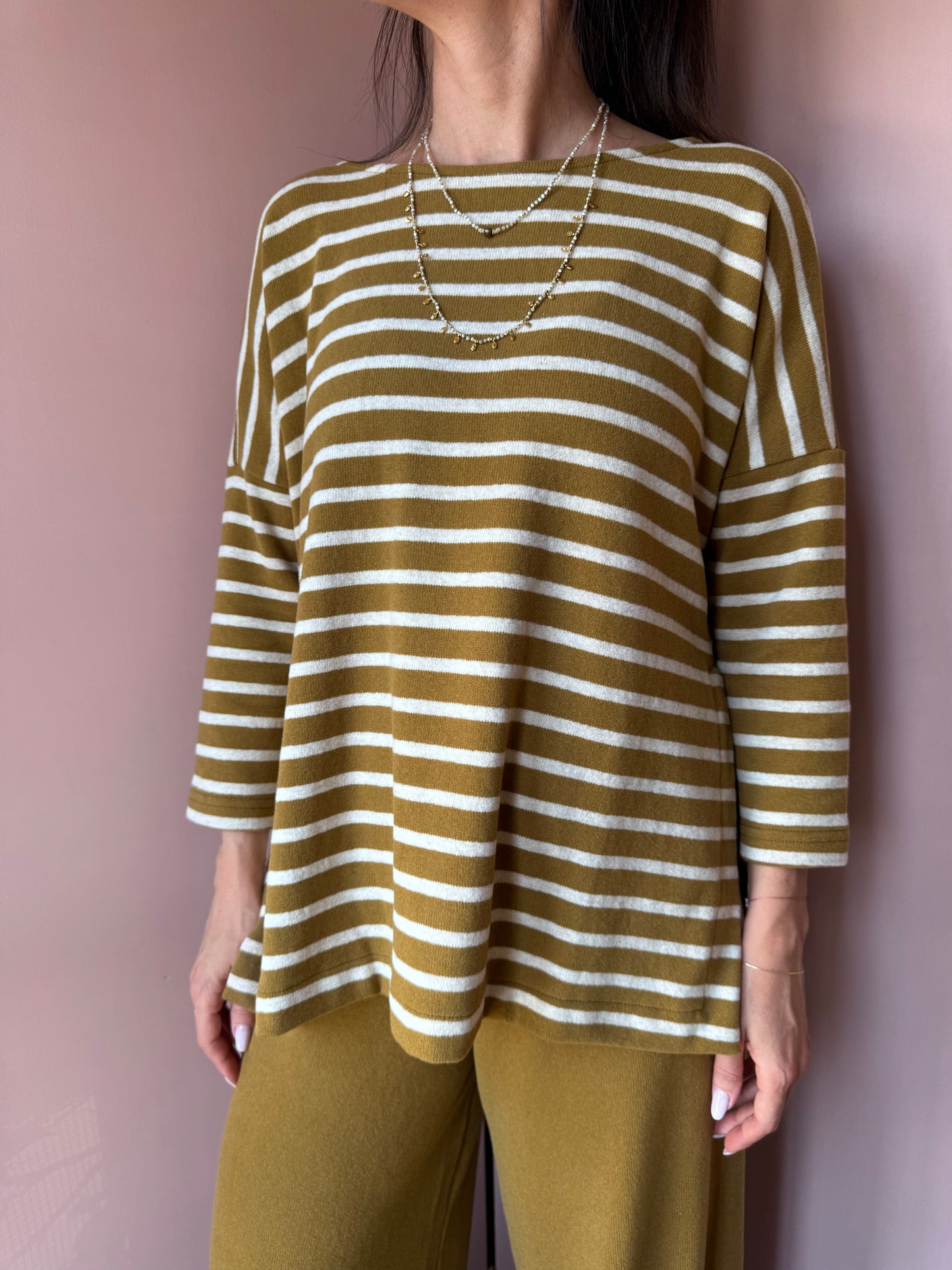 Maglia Emotiva riga Olio Mama B