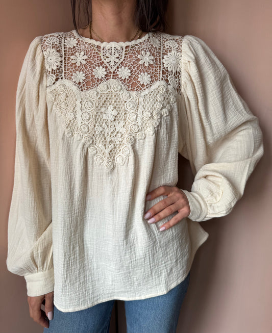 Blusa Riya panna Louise Misha